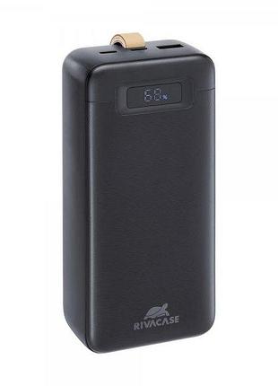 Портативное зарядное устройство (павербанк) rivacase rivapower va1083 (black), 30000 ma, pd 65w, с lcd, черный