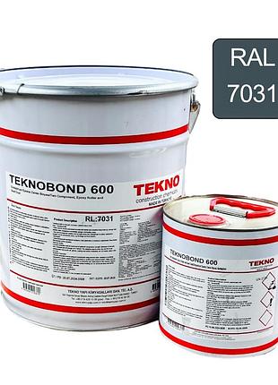 Эпоксидная краска для бетонного пола teknobond 600 20 кг серая (ral 7031)