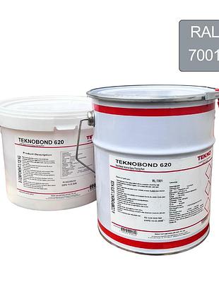 Эпоксидная краска на водной основе, паропроницаемая teknobond 620, комплект 5 кг. светло-серая (ral 7001)