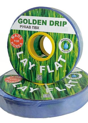 Рукав пвх lay flat 4" (100 мм), 100 м golden drip для поливу