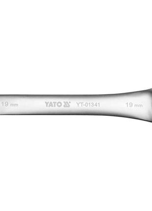 Ключ рожково-накидной с трещоткой yato м19 мм, l=230 мм [10/50]