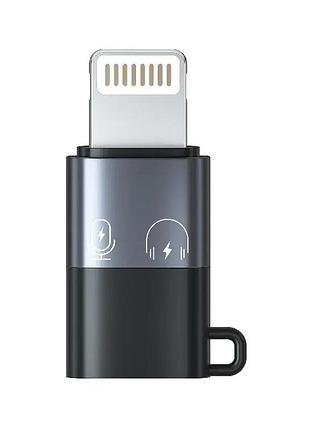 Адаптер type-c lightning для мікрофона гарнітури ac prof 3753