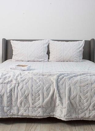 Покрывало теп "soft angora" 240*260 см 1шт (светло - серый)