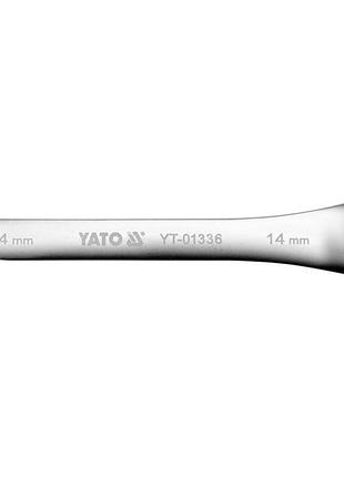 Ключ рожково-накидной с трещоткой yato м14 мм, l=189 мм [10/50]