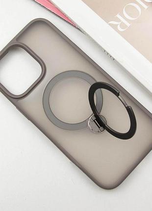 Чохол ummi colorful with magsafe hq ring для apple iphone 15 (6.1") grey