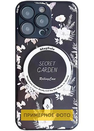 Tpu+pc чехол secret garden with magsafe для apple iphone 16 (6.1") black