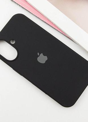 Чохол silicone case full protective (aa) для apple iphone 16 (6.1") чорний / black