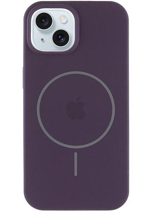Чехол silicone case full protective (aa) with magsafe для apple iphone 14 plus (6.7") фиолетовый / elderberry 2