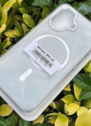 Кожаный чехол snapcase with magsafe для apple iphone 16 (6.1") grey
