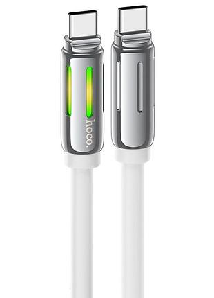 Дата кабель hoco u136 prize type-c to type-c 60w (1.2m) white 2