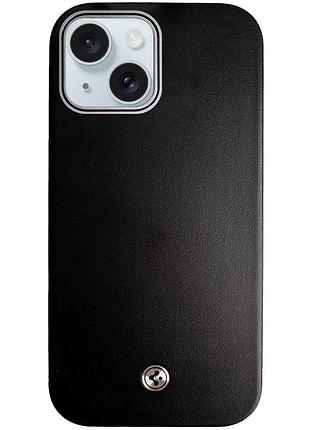 Чохол sgp pc+leather with magsafe для apple iphone 15 (6.1") black