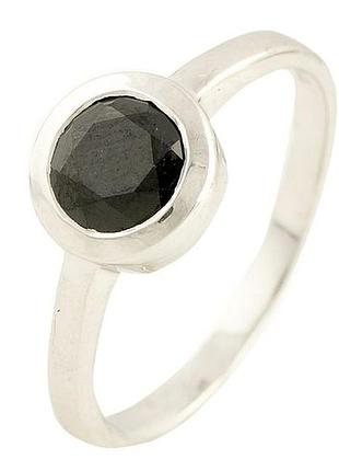 Срібне кільце komilfo з натуральним сапфіром 1.08ct, вага виробу 2,01 г (1197172) 17.5 розмір 1.98, 17"