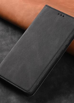Чехол книжка на samsung a14 черный прошитый