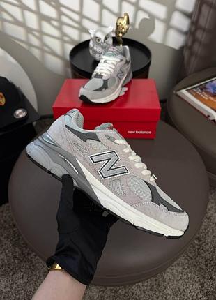 Мужские кроссовки new balance 990v3 light grey
