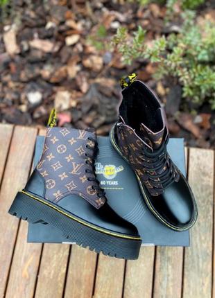 Черевики dr.martens jadon lv premium(fur) замок черевики зимові з хутром