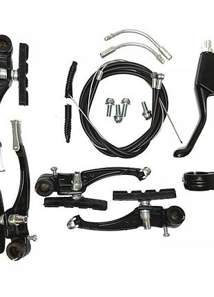 Алюминиевые тормоза v-brake mtb, с ручками, черные, saiguan