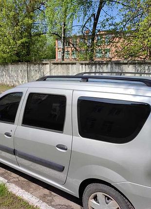 Черные рейлинги пластиковые ножки для dacia logan mcv 2004-2014 гг