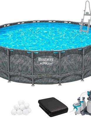 Каркасний басейн bestway grey 561ke (561ke)