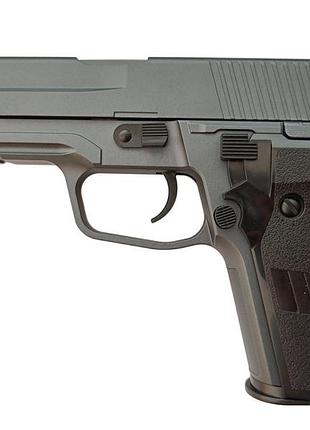 Детский металлический пистолет vigor v12-silver grey