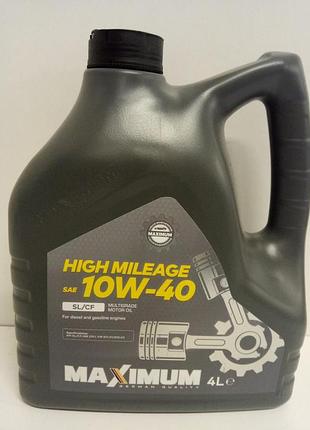 Масло моторное maximum high mileage 10w40 sl/cf 1 л