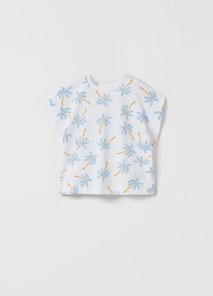 Футболка пальми белая бренд zara 152