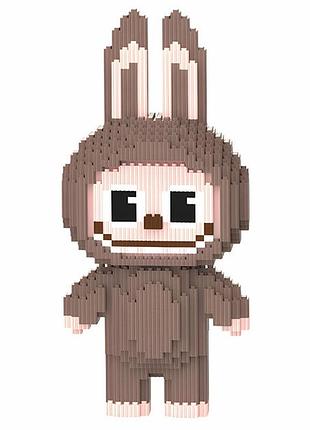 Конструктор magic blocks "лабубу"кориченний 33 см, 3132 деталі