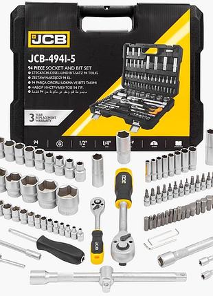 Набір інструментів 94 пр. 1/4", 1/2" ( 6-гр.) jcb tools jcb-4941-5