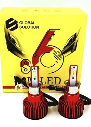 Cветодиодные лампы gs s6 h7 3color 6000lm 9-32v 20w