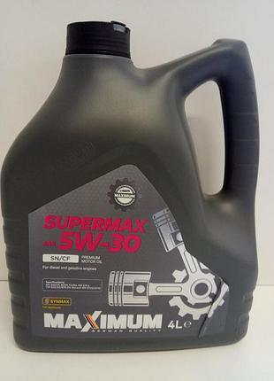 Масло моторное maximum supermax 5w30 sn/cf 1 л