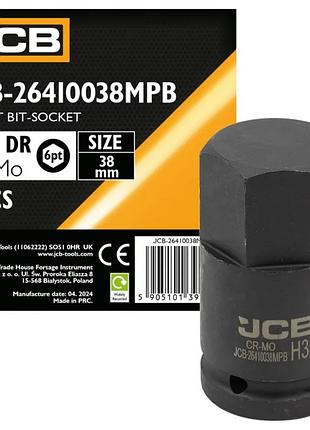 Головка-бита ударная 3/4" hex 38 мм jcb-26410038mpb 59797 jcb tools