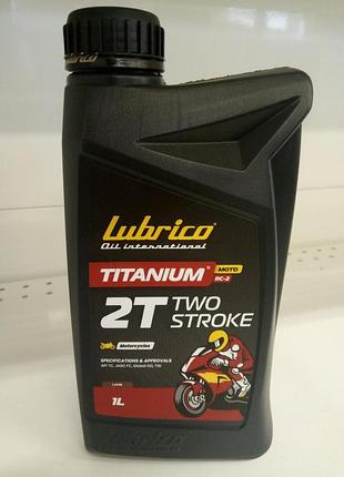 Масло моторное мотоциклетное lubrico titanium moto rc-2 2t, api tc, jaso fc, global gd, tisi, 1 л