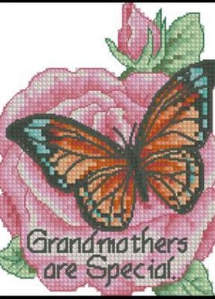 Схема для вишивання хрестиком *pdf. розмір: 8*11 см grandmother are special