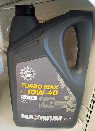 Масло моторное maximum turbo-max 10w40 ci-4/sl 10 л