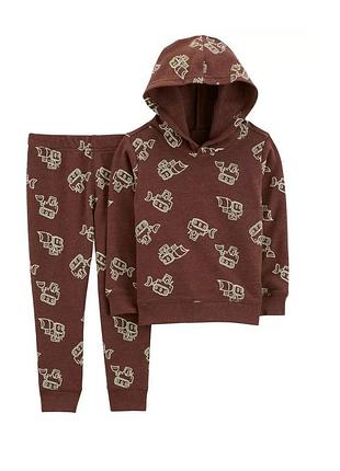 Костюм "екскаватор" двунитка свитшот и штаны carters 3т (рост 92-99 см)