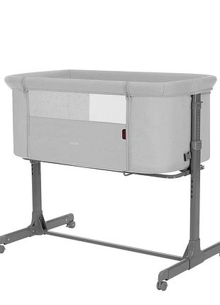 Дитяче приставне ліжечко carrello luna crl-16501 carbon grey