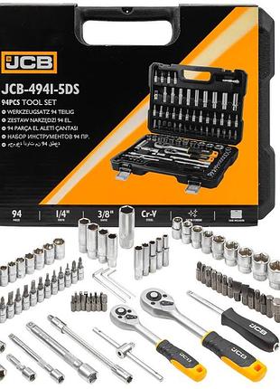 Набор инструментов 94пр. 1/4", 3/8" (6-гр.) (4-22 мм) jcb tools jcb-4941-5ds