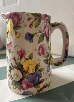 Вінтажний глечик royal winton grimwades з квітковим візерунком "chintz", виготовлений в англії.