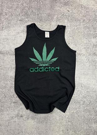 Майка під adidas з коноплею