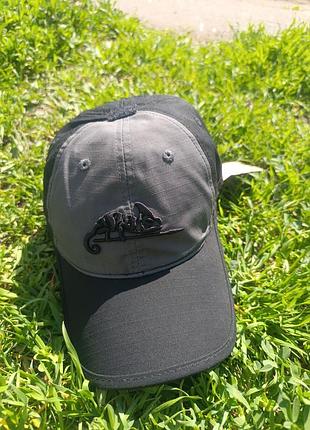 Тактична бейсболка helikon-tex logo black/shadow grey b polycotton ripstop– нова оригінал,cz- lgc-pr-0135b