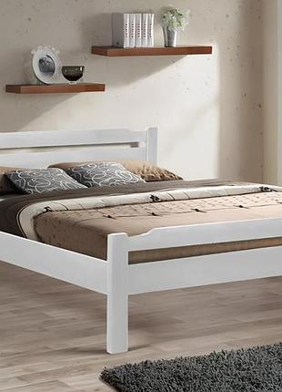 Ліжко двоспальне ольга 180-200 см вільха (біле)