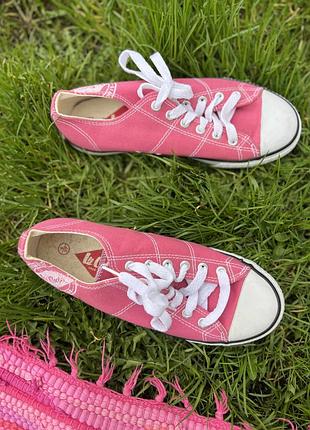 Кеди взуття lee cooper рожеві, 37 розмір бавовна 23 см. устілка