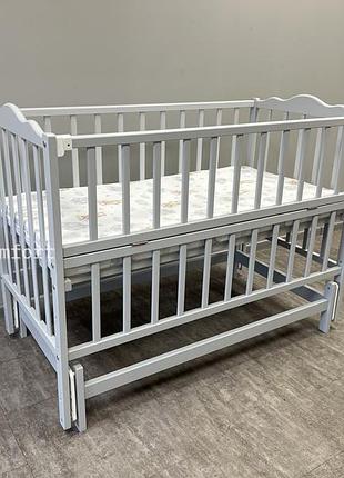 Кровать детская baby comfort малюк с маятником серый