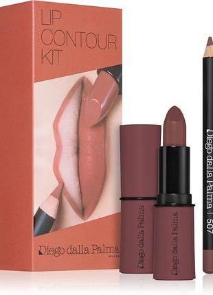 Diego dalla palma lip contour kit набір для макіяжу губ 507 off to marsala