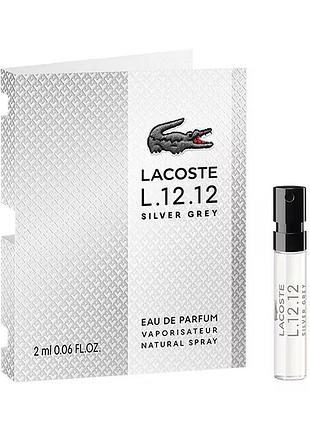 Lacoste l.12.12 silver grey парфумована вода 2 мл (пробник)