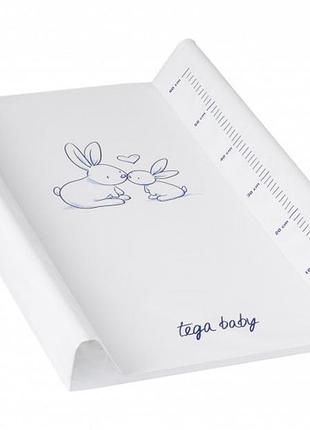 Сповивальний матрацик tega baby rabbits зайчики 70*50 см білий
