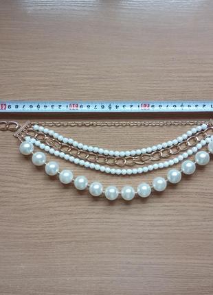 Элегантное многоярусное колье бусы многорядные 5