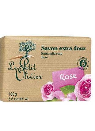 Le petit olivier 100% екстра ніжне мило троянда 100 г