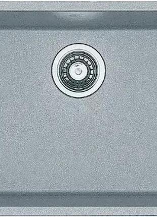 Мойка гранитная quadro 61x46 grey metallic fabiano