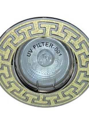 Точечный врезной светильник 2008 versace mr 16 золото титан feron