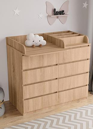 Пеленальный комод furnigrade пс-9 90х110х55см. сонома